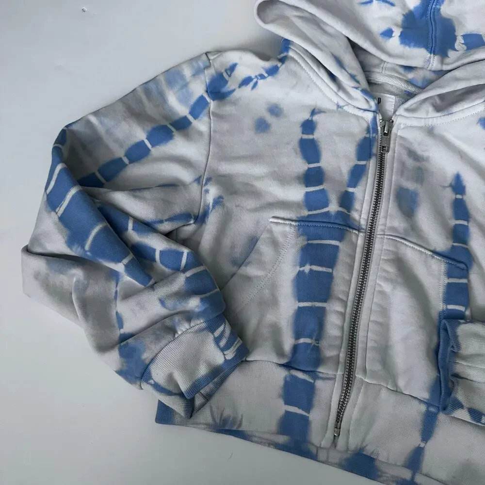 Gap Teen Crop Tie Dye Full Zip Hoodie - Size Medium